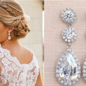 Bridal bracelet and earrings